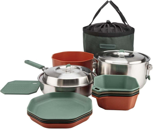 Gerber Gear ComplEAT Cook Set with cooking pots and utensils for camping. Gerber Gear ComplEAT Cook Set Review | The Trailhead Blog, Adventure Travel Gear.