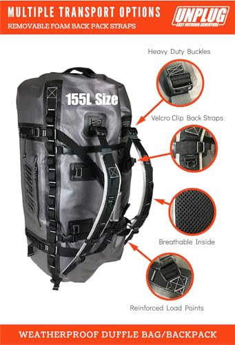 Image of UNPLUG Ultimate Adventure Bag -1680D Heavy Duty Waterproof Travel Duffel Bags, a Duffel Bag available for $231.99 Buy now and save at Adventure Travel Gear