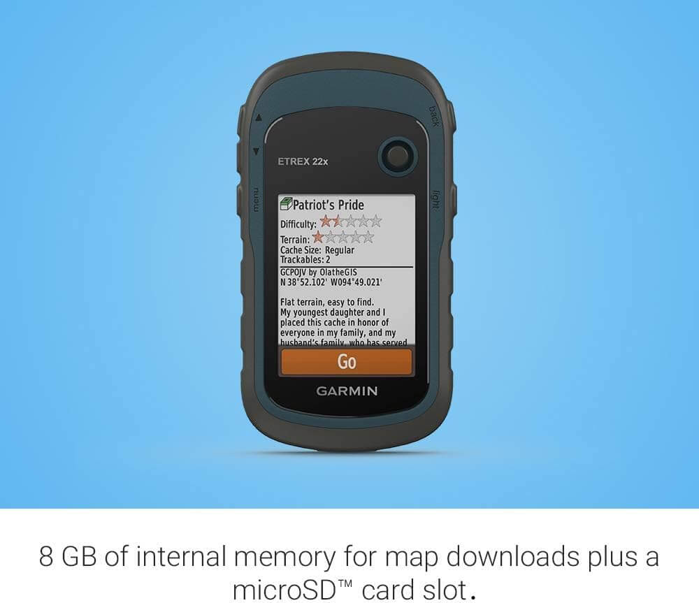 Image of Garmin 010-02256-00 eTrex 22x, Rugged Handheld GPS Navigator, Black/Navy, a Hand Held GPS available for $324.79 Buy now and save at Adventure Travel Gear