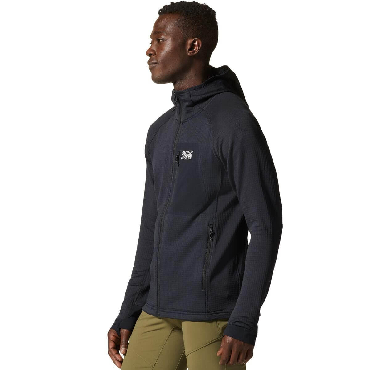 Image of Mountain Hardwear Men's Polartec Power Grid Full Zip Hoody, a Men's Mid Layer available for $232.00 Buy now and save at Adventure Travel Gear