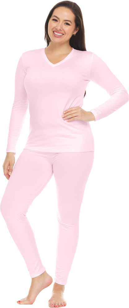 Image of Thermajane Long Johns Thermal Underwear for Women Fleece Lined Base Layer, a Women's Base Layer Set available for $43.49 Buy now and save at Adventure Travel Gear