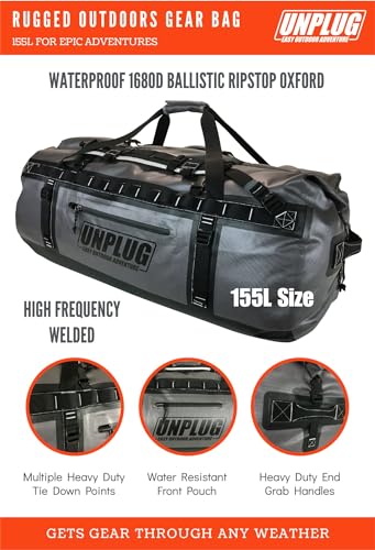 Image of UNPLUG Ultimate Adventure Bag -1680D Heavy Duty Waterproof Travel Duffel Bags, a Duffel Bag available for $231.99 Buy now and save at Adventure Travel Gear