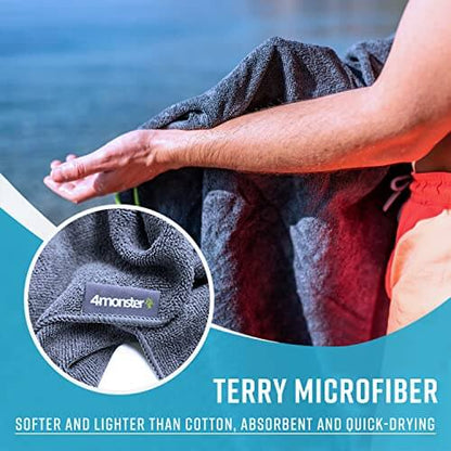 Image of 4Monster 4 Pack Microfiber Camping Towel Quick Dry Super Absorbent, a Microfiber Camping Towel available for $50.74 Buy now and save at Adventure Travel Gear