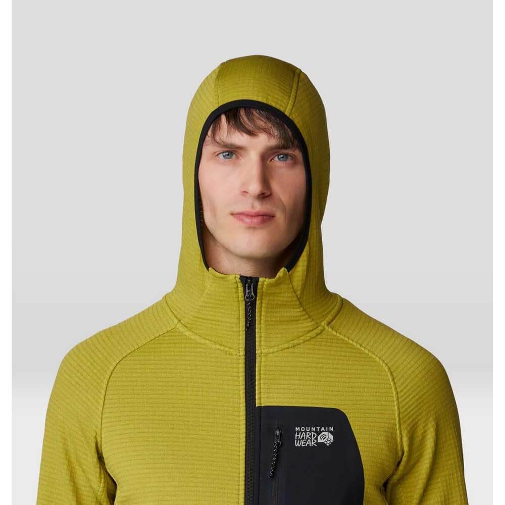 Image of Mountain Hardwear Men's Polartec Power Grid Full Zip Hoody, a Men's Mid Layer available for $232.00 Buy now and save at Adventure Travel Gear