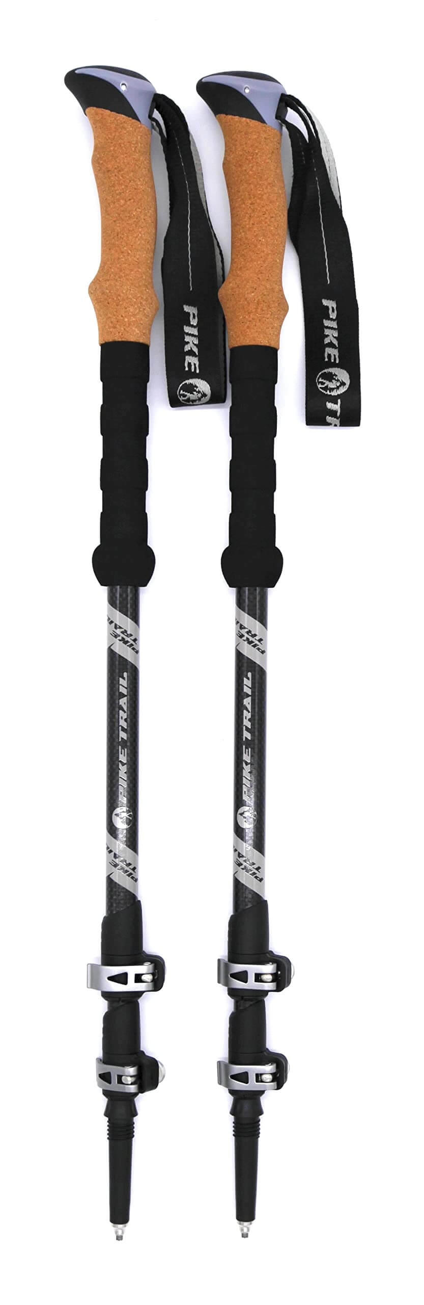 Image of Pike Trail Trekking Poles - Lightweight Carbon Fiber Collapsible Sticks for Walking and Hiking, a Hiking Poles available for $114.61 Buy now and save at Adventure Travel Gear