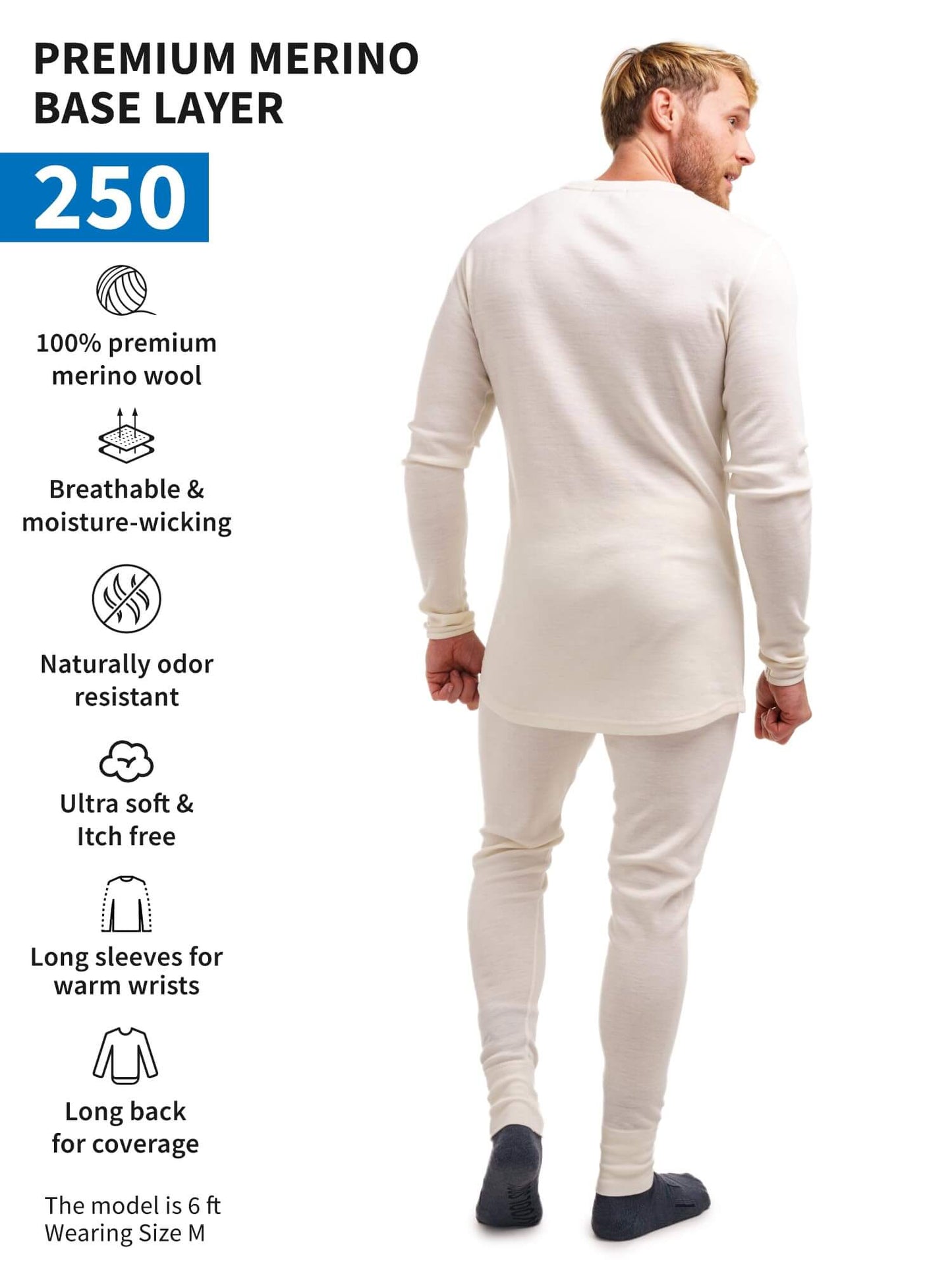 Image of Merino.tech Merino Wool Base Layer Mens Set - Thermal Underwear, a Men's Base Layer Set available for $123.24 Buy now and save at Adventure Travel Gear