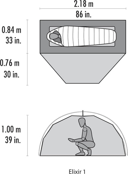 Image of MSR Elixir 1-Person Lightweight Backpacking Tent, a Tent available for $357.00 Buy now and save at Adventure Travel Gear