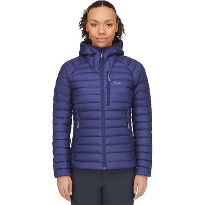 Image of Rab Women's Microlight Alpine 700-Fill Down Hooded Puffer Jacket for Hiking & Skiing, a Puffer Jacket available for $427.75 Buy now and save at Adventure Travel Gear