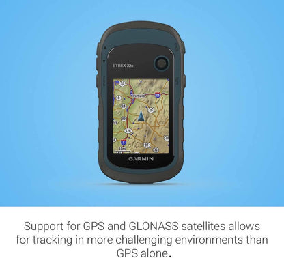 Image of Garmin 010-02256-00 eTrex 22x, Rugged Handheld GPS Navigator, Black/Navy, a Hand Held GPS available for $324.79 Buy now and save at Adventure Travel Gear