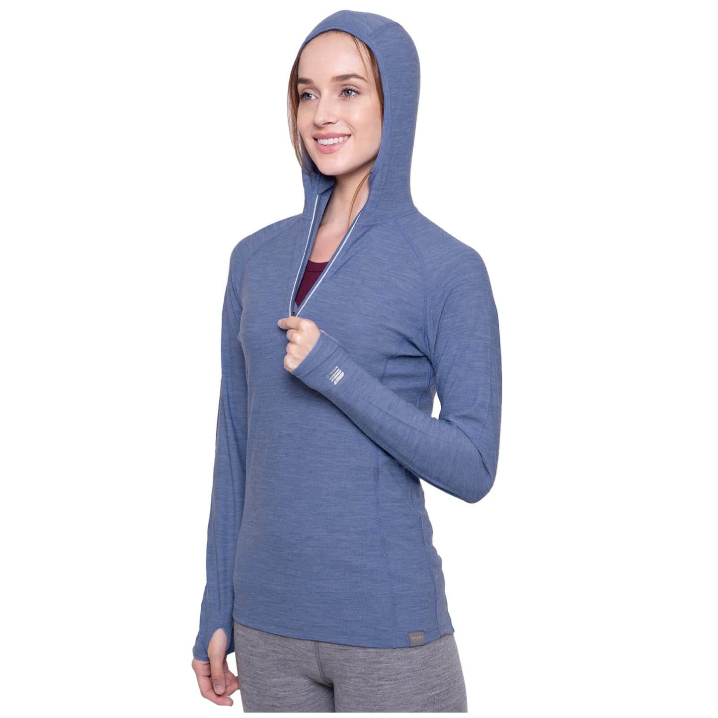 Image of MERIWOOL Women’s Base Layer Hoodie Lightweight Merino Wool Long Sleeve Thermal, a Women's Base Layer Hoodie available for $92.80 Buy now and save at Adventure Travel Gear