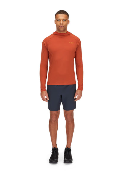 Image of Rab Men's Sonic Hoody - Lightweight Breathable Baselayer Shirt for Hiking & Trail Running, a Men's Baselayer Shirt available for $101.50 Buy now and save at Adventure Travel Gear