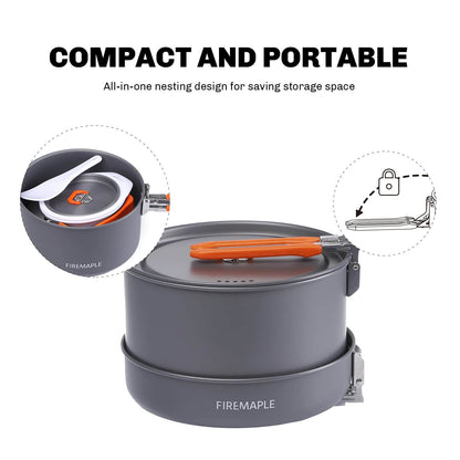 Image of Fire-Maple Feast 4 Piece Camping Cookware Set, a Camping Cookware available for $94.18 Buy now and save at Adventure Travel Gear