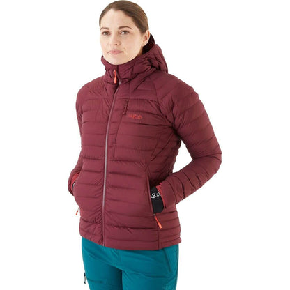 Image of Rab Women's Microlight Alpine 700-Fill Down Hooded Puffer Jacket for Hiking & Skiing, a Puffer Jacket available for $232.04 Buy now and save at Adventure Travel Gear