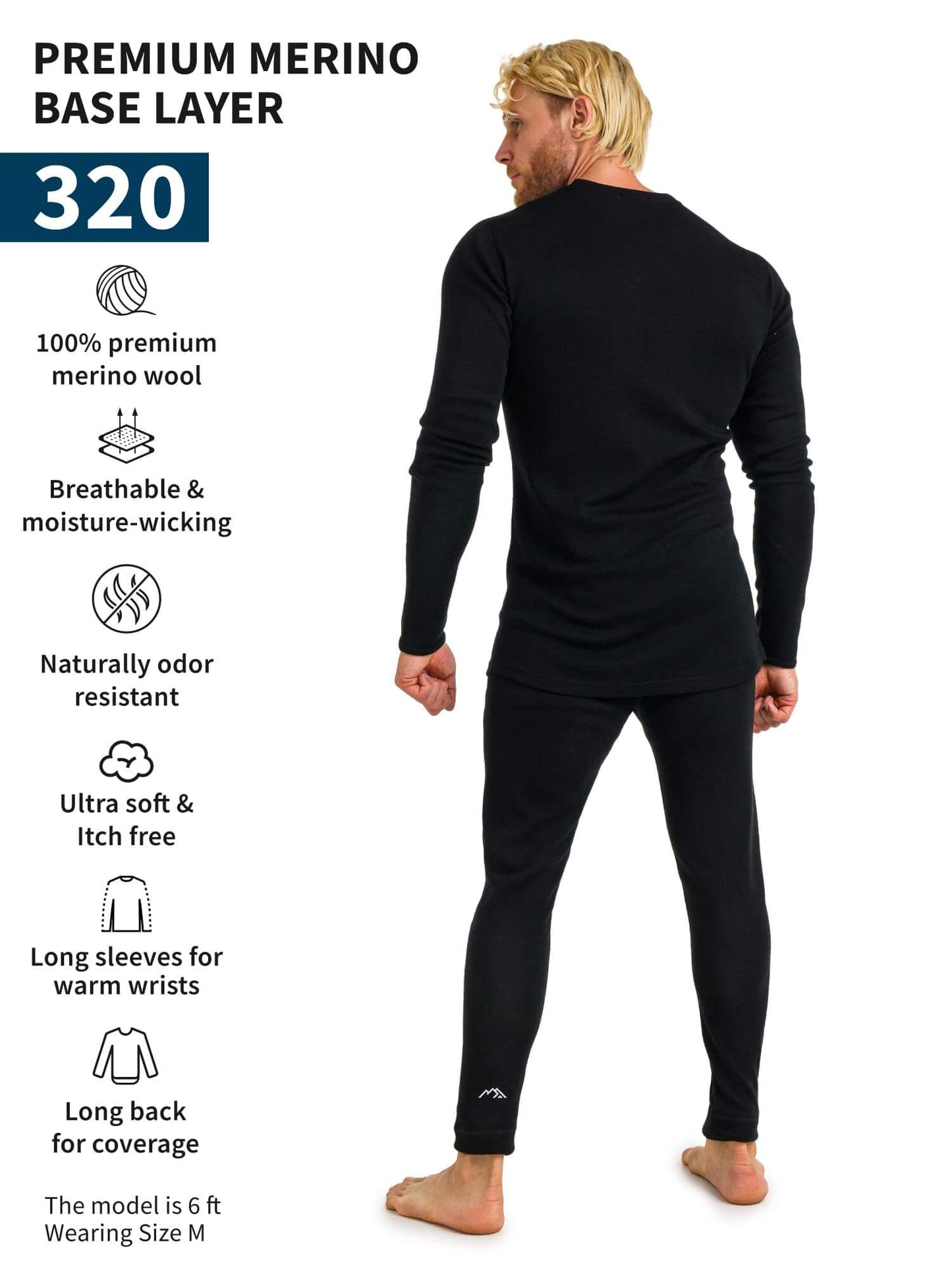 Image of Merino.tech Merino Wool Base Layer Mens Set - Thermal Underwear, a Men's Base Layer Set available for $123.24 Buy now and save at Adventure Travel Gear