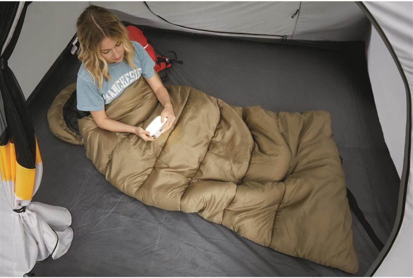 Image of Guide Gear -15 Degree Fleece Lined Sleeping Bag for Adults, a Sleeping Bag available for $131.94 Buy now and save at Adventure Travel Gear