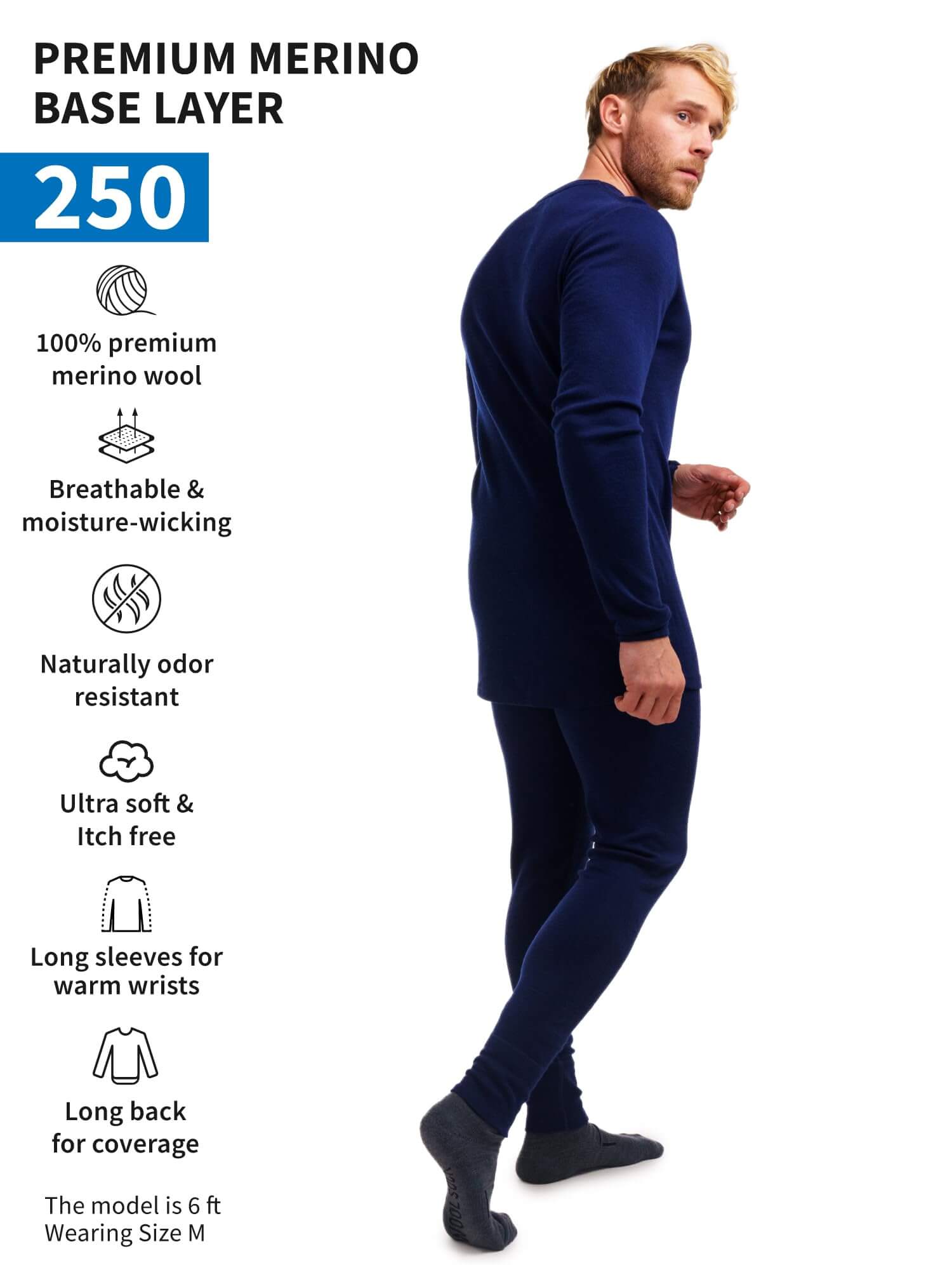 Image of Merino.tech Merino Wool Base Layer Mens Set - Thermal Underwear, a Men's Base Layer Set available for $123.24 Buy now and save at Adventure Travel Gear