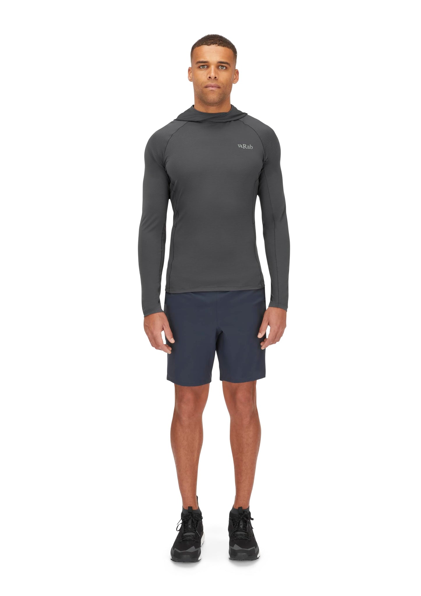 Image of Rab Men's Sonic Hoody - Lightweight Breathable Baselayer Shirt for Hiking & Trail Running, a Men's Baselayer Shirt available for $101.50 Buy now and save at Adventure Travel Gear