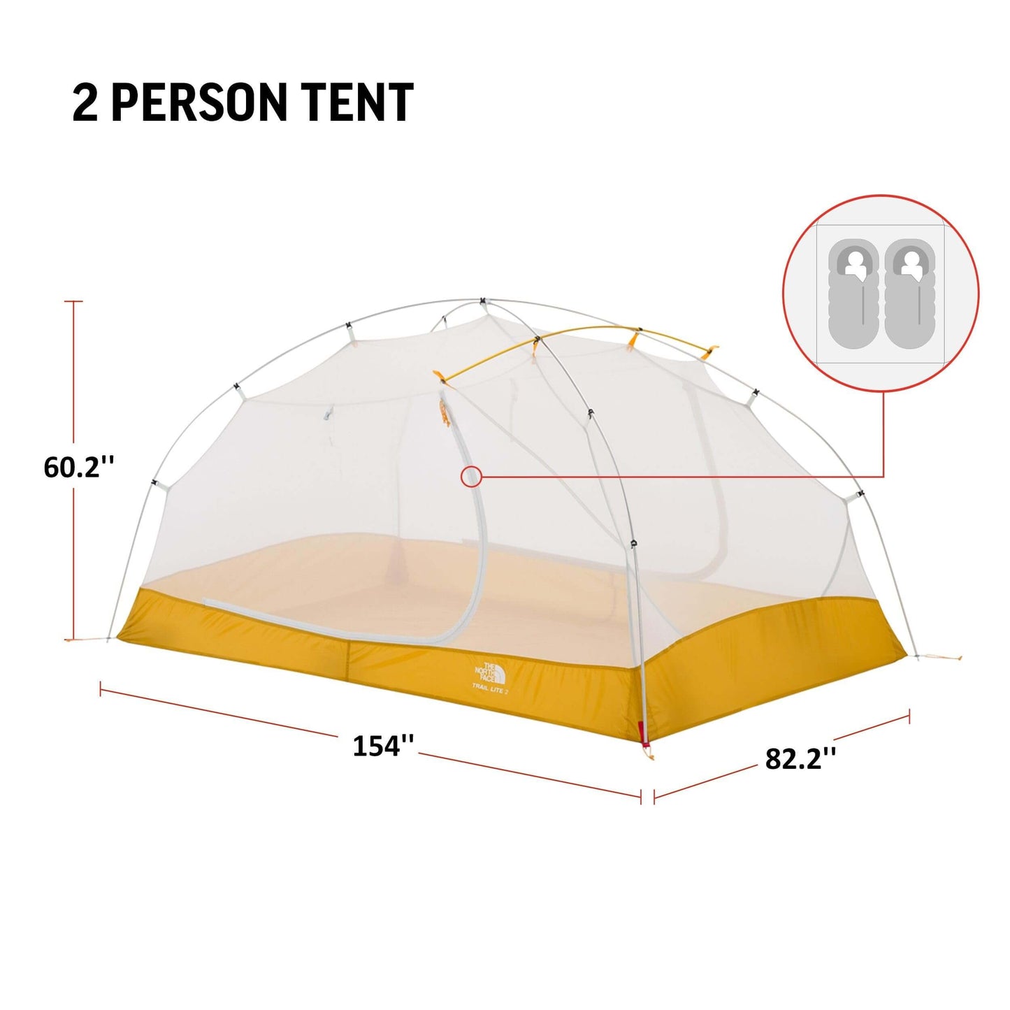 Image of THE NORTH FACE Trail Lite 2 Tent - 2-Person, a Tent available for $245.59 Buy now and save at Adventure Travel Gear