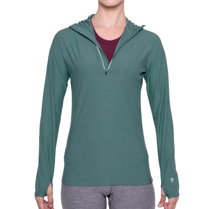 Image of MERIWOOL Women’s Base Layer Hoodie Lightweight Merino Wool Long Sleeve Thermal, a Women's Base Layer Hoodie available for $92.80 Buy now and save at Adventure Travel Gear