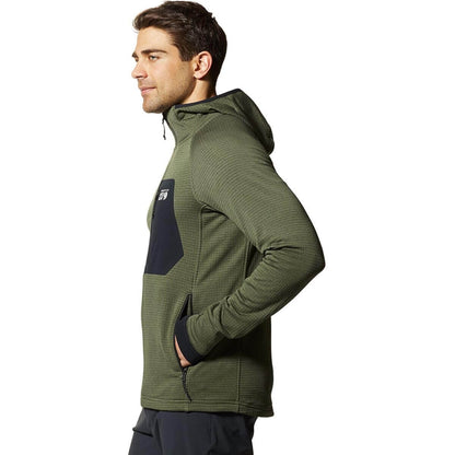 Image of Mountain Hardwear Men's Polartec Power Grid Full Zip Hoody, a Men's Mid Layer available for $232.00 Buy now and save at Adventure Travel Gear