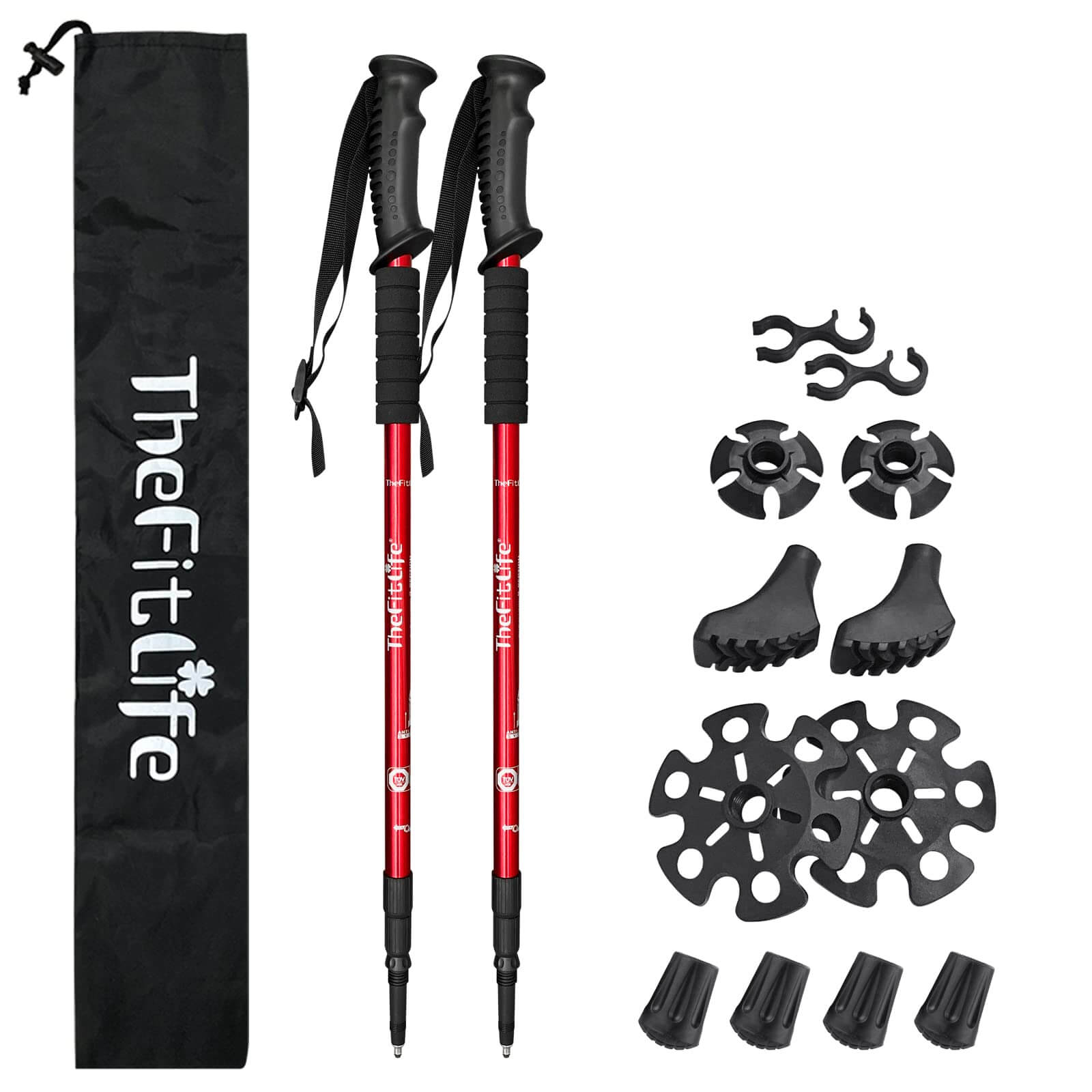 Image of TheFitLife Nordic Walking Trekking Poles - 2 Sticks with Anti-Shock and Quick Lock System, a Hiking Poles available for $36.22 Buy now and save at Adventure Travel Gear