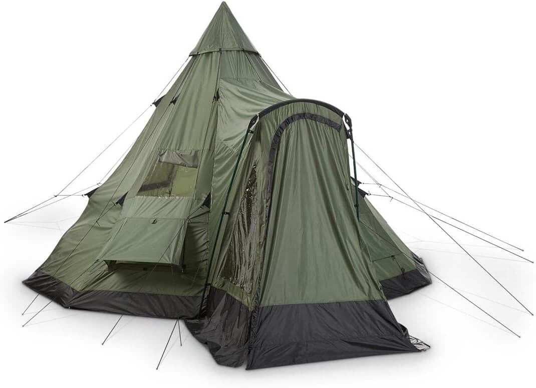 Image of Guide Gear Deluxe Teepee Tent 14' x 14' Camping 6-Person, a Tent available for $246.49 Buy now and save at Adventure Travel Gear