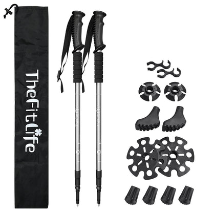 Image of TheFitLife Nordic Walking Trekking Poles - 2 Sticks with Anti-Shock and Quick Lock System, a Hiking Poles available for $36.22 Buy now and save at Adventure Travel Gear