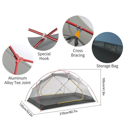 Image of Naturehike Mongar 2 Person Backpacking Tent 3 Season Camping, a Tent available for $245.05 Buy now and save at Adventure Travel Gear