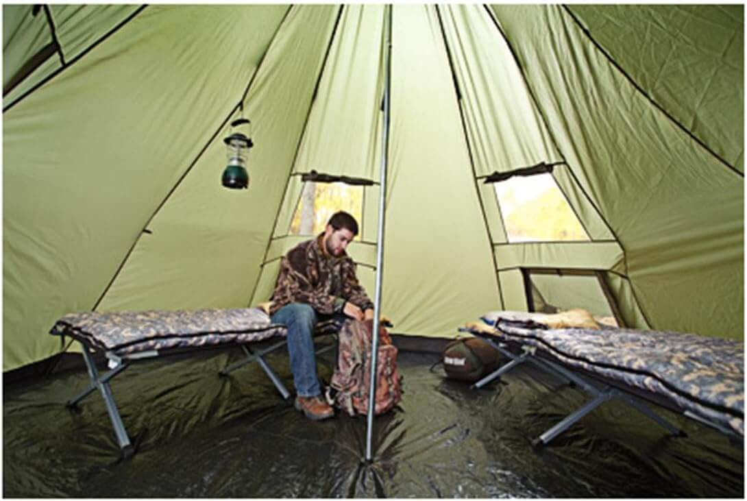 Image of Guide Gear Deluxe Teepee Tent 14' x 14' Camping 6-Person, a Tent available for $246.49 Buy now and save at Adventure Travel Gear