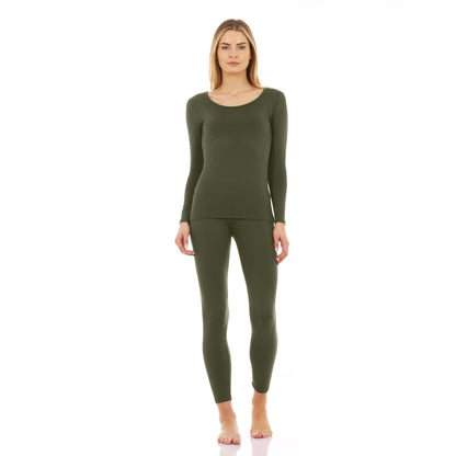 Image of Thermajane Long Johns Thermal Underwear for Women Fleece Lined Base Layer, a Women's Base Layer Set available for $43.49 Buy now and save at Adventure Travel Gear