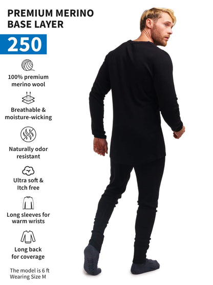 Image of Merino.tech Merino Wool Base Layer Mens Set - Thermal Underwear, a Men's Base Layer Set available for $123.24 Buy now and save at Adventure Travel Gear