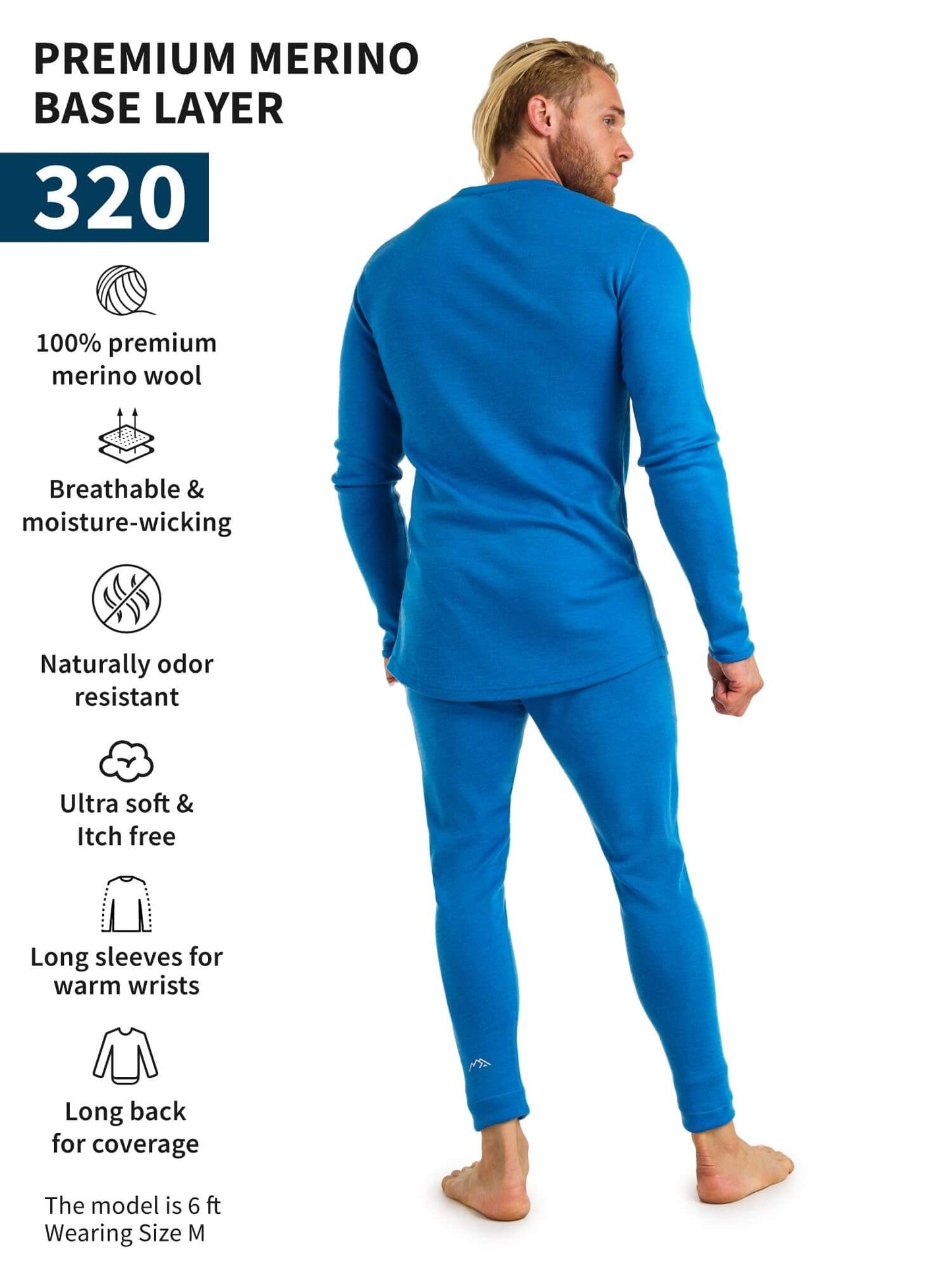 Image of Merino.tech Merino Wool Base Layer Mens Set - Thermal Underwear, a Men's Base Layer Set available for $123.24 Buy now and save at Adventure Travel Gear