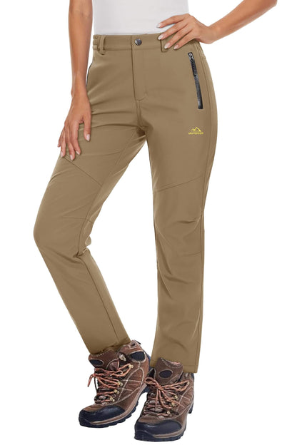 Image of Women's Fleece Lined Waterproof Insulated Softshell Pants, a Pants available for $65.22 Buy now and save at Adventure Travel Gear