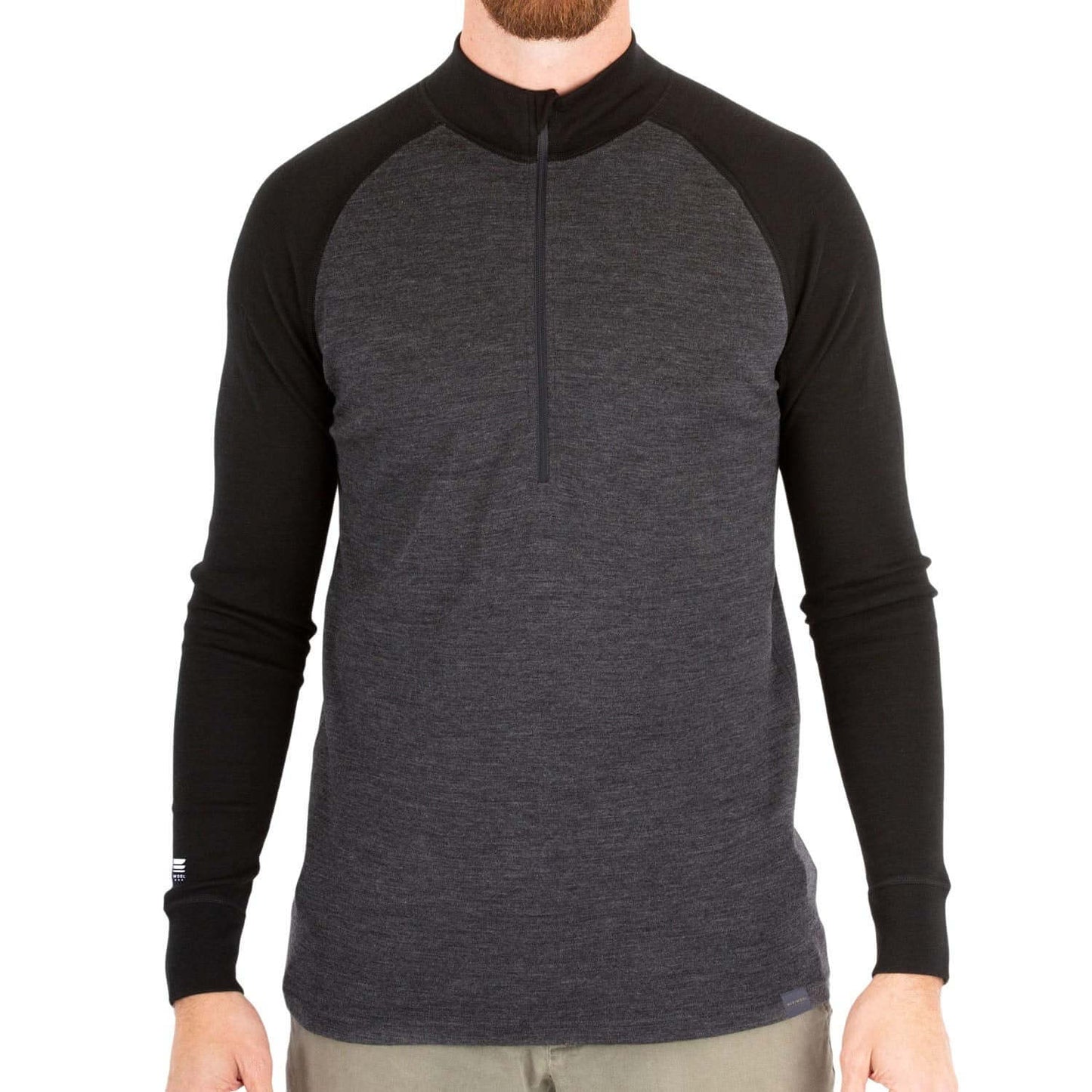 Image of MERIWOOL Mens Base Layer 100% Merino Wool Midweight 250g Half Zip Sweater for Men, a Men's Base Layer Sweater available for $94.25 Buy now and save at Adventure Travel Gear