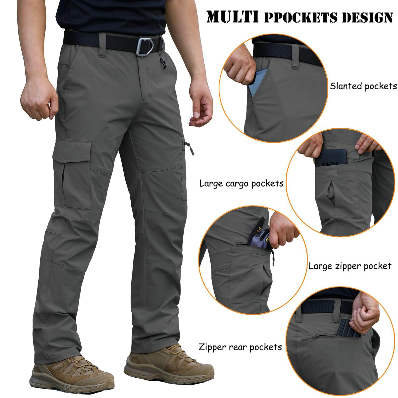 Image of Men's Quick Dry Hiking Pants Lightweight Water-Resistant, a Pants available for $47.84 Buy now and save at Adventure Travel Gear