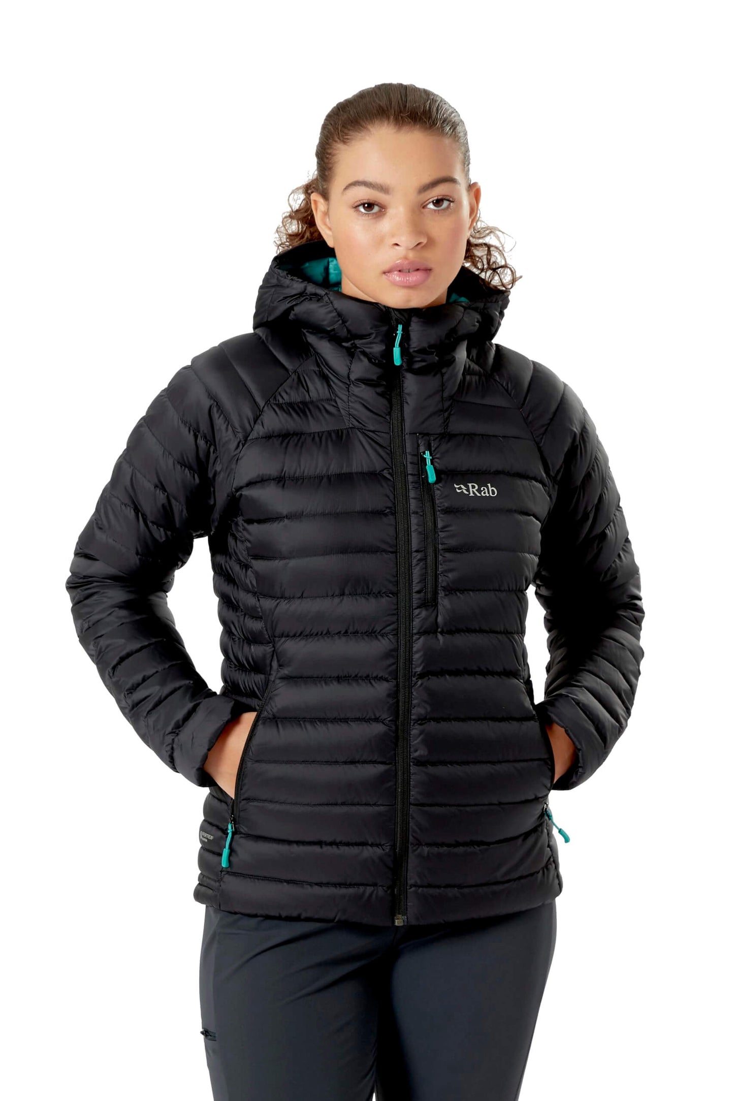 Image of Rab Women's Microlight Alpine 700-Fill Down Hooded Puffer Jacket for Hiking & Skiing, a Puffer Jacket available for $427.75 Buy now and save at Adventure Travel Gear