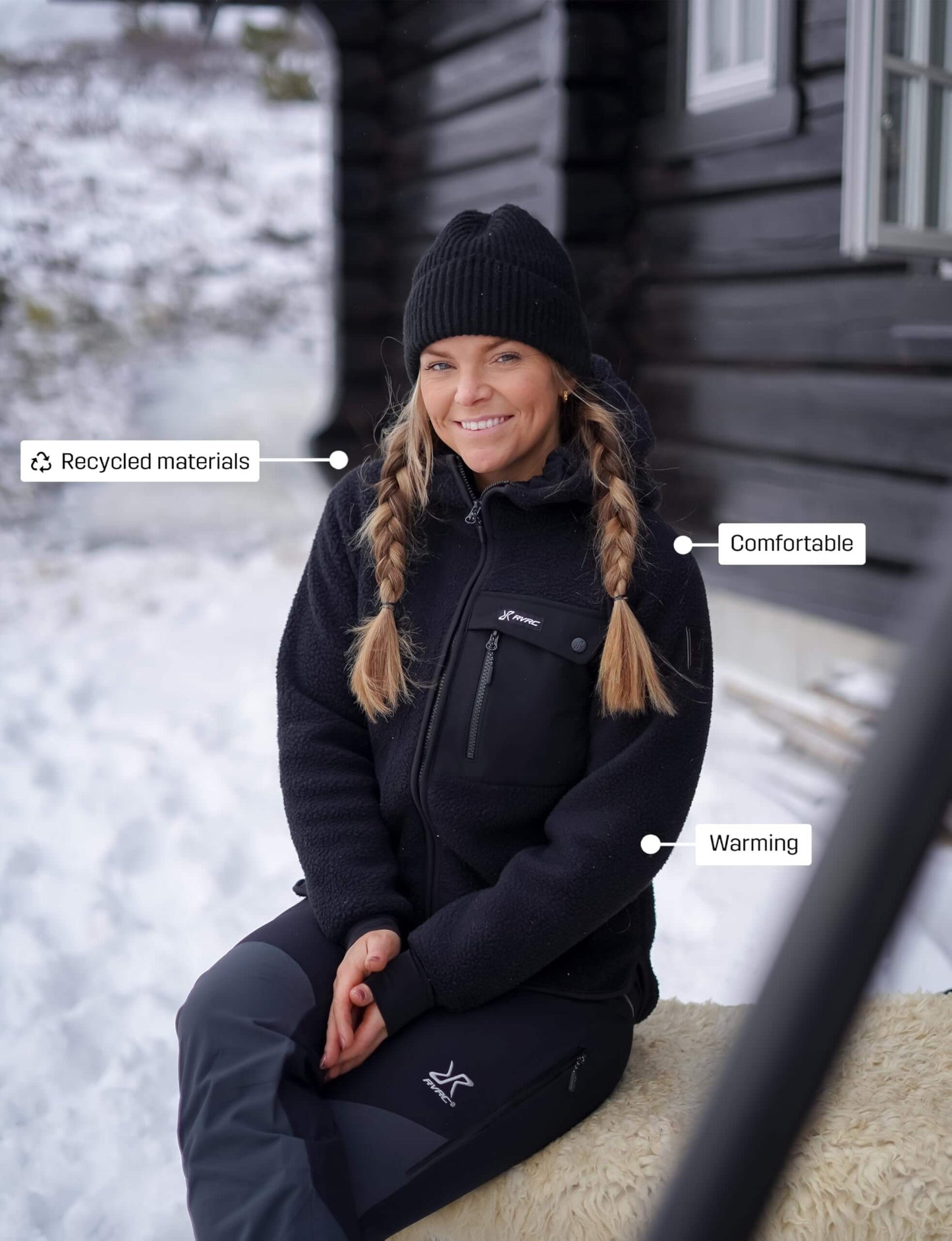 Image of RevolutionRace Sherpa Hoodie for Women, Fleece Jacket Perfect for Hiking and Outdoor Adventures, a Women's Fleece Jacket available for $152.25 Buy now and save at Adventure Travel Gear