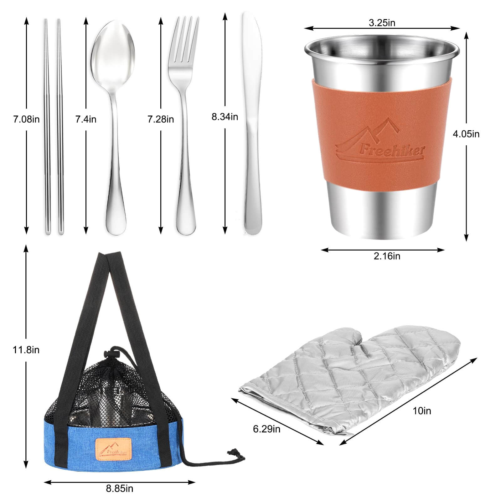 Image of Freehiker Camping Mess Kit - 1 to 2 persons Dinnerware Set, a Camping Mess Kit available for $33.34 Buy now and save at Adventure Travel Gear