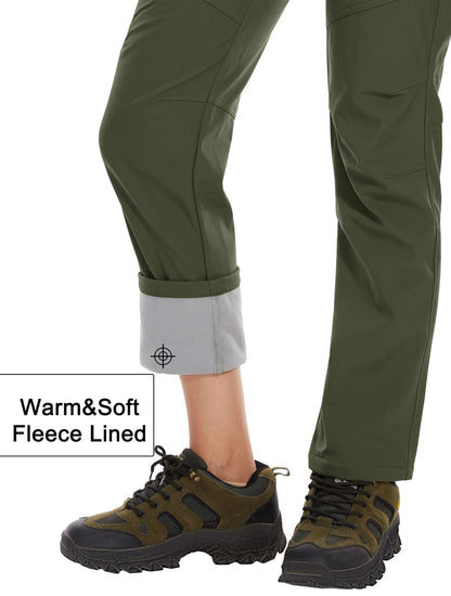 Image of Women's Fleece Lined Waterproof Insulated Softshell Pants, a Pants available for $65.22 Buy now and save at Adventure Travel Gear