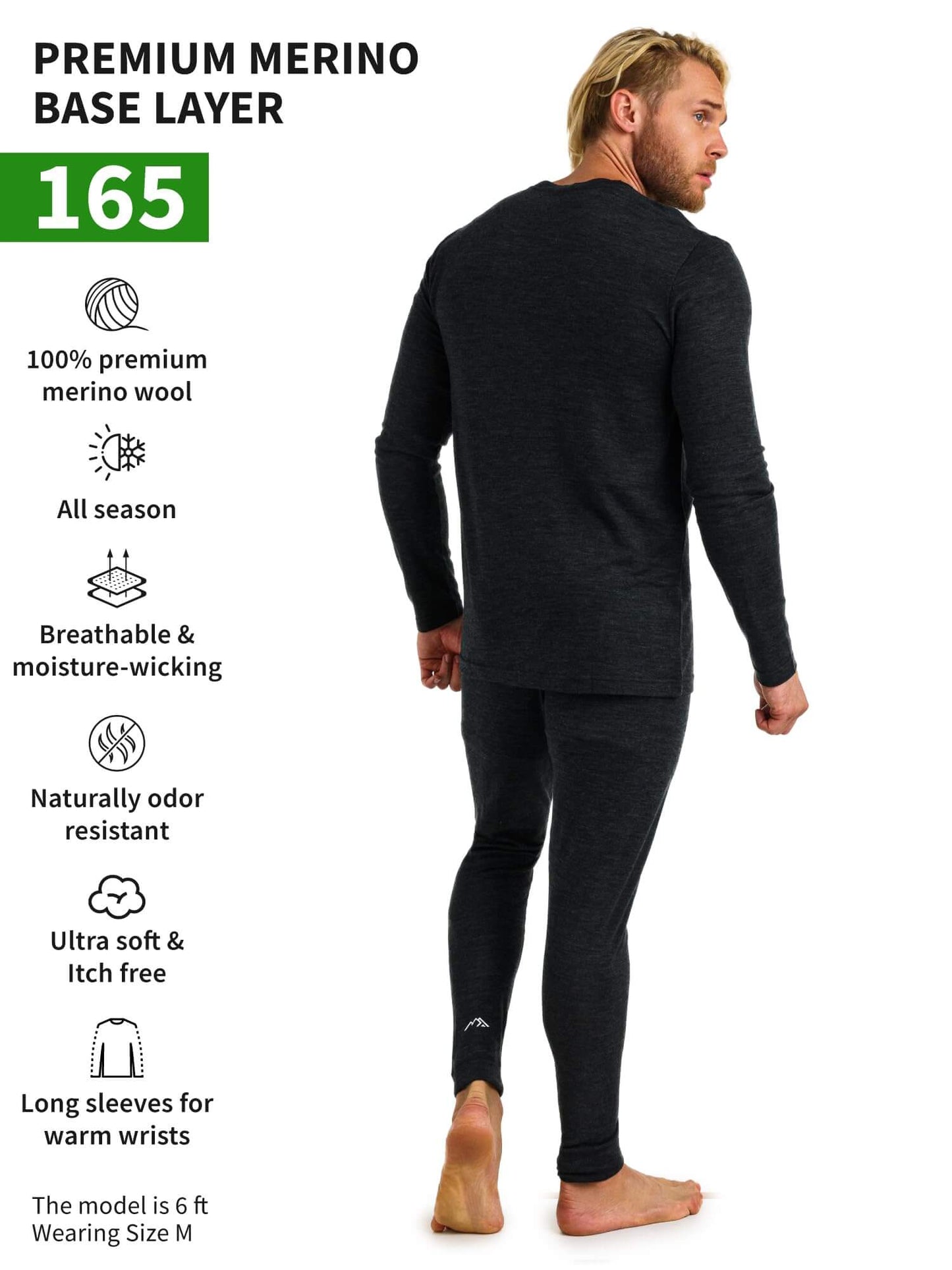 Image of Merino.tech Merino Wool Base Layer Mens Set - Thermal Underwear, a Men's Base Layer Set available for $123.24 Buy now and save at Adventure Travel Gear