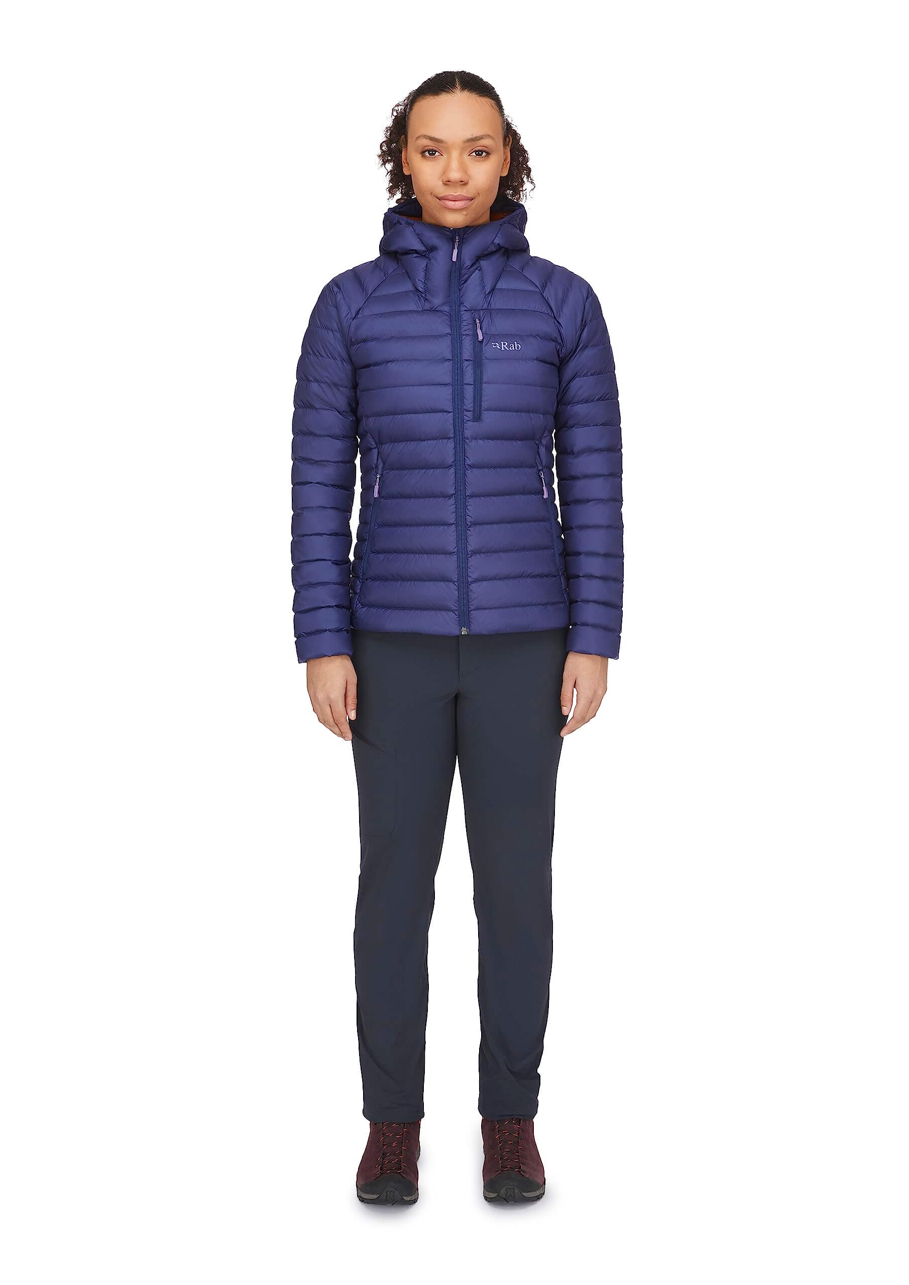 Image of Rab Women's Microlight Alpine 700-Fill Down Hooded Puffer Jacket for Hiking & Skiing, a Puffer Jacket available for $427.75 Buy now and save at Adventure Travel Gear