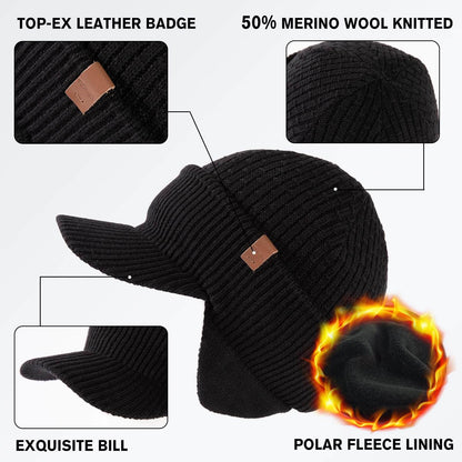 Image of TOP-EX Merino Wool Waterproof All Weather Brim Beanie, a Beanie available for $48.71 Buy now and save at Adventure Travel Gear