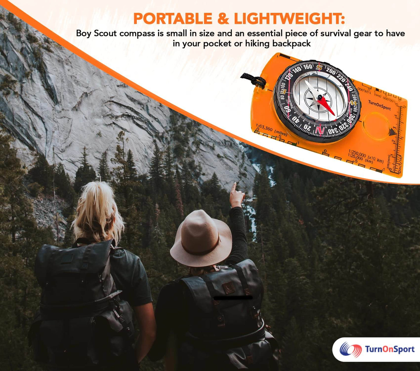 Image of Orienteering Compass Hiking Backpacking Compass, a Magnetic Navigational Compasses available for $14.47 Buy now and save at Adventure Travel Gear