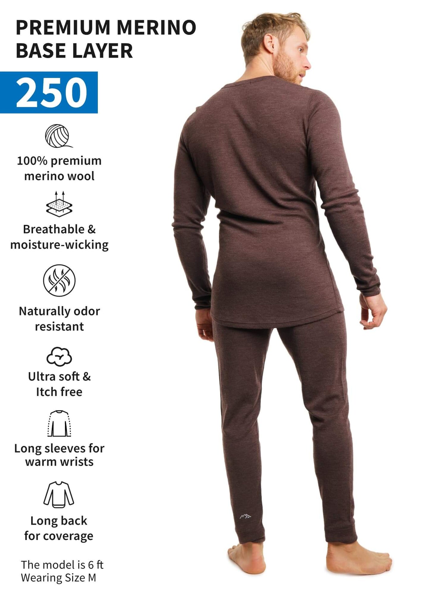 Image of Merino.tech Merino Wool Base Layer Mens Set - Thermal Underwear, a Men's Base Layer Set available for $123.24 Buy now and save at Adventure Travel Gear