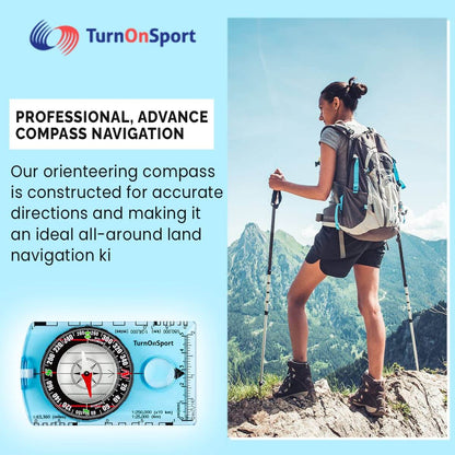 Image of Orienteering Compass Hiking Backpacking Compass, a Magnetic Navigational Compasses available for $14.47 Buy now and save at Adventure Travel Gear