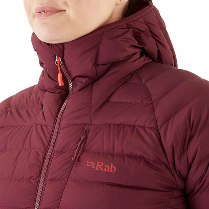 Image of Rab Women's Microlight Alpine 700-Fill Down Hooded Puffer Jacket for Hiking & Skiing, a Puffer Jacket available for $427.75 Buy now and save at Adventure Travel Gear