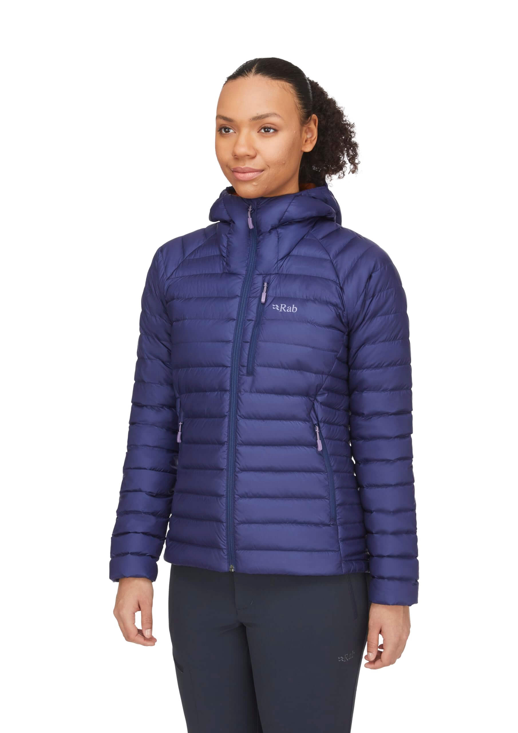 Image of Rab Women's Microlight Alpine 700-Fill Down Hooded Puffer Jacket for Hiking & Skiing, a Puffer Jacket available for $427.75 Buy now and save at Adventure Travel Gear