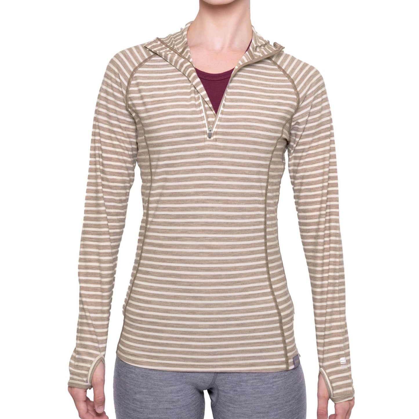 Image of MERIWOOL Women’s Base Layer Hoodie Lightweight Merino Wool Long Sleeve Thermal, a Women's Base Layer Hoodie available for $92.80 Buy now and save at Adventure Travel Gear