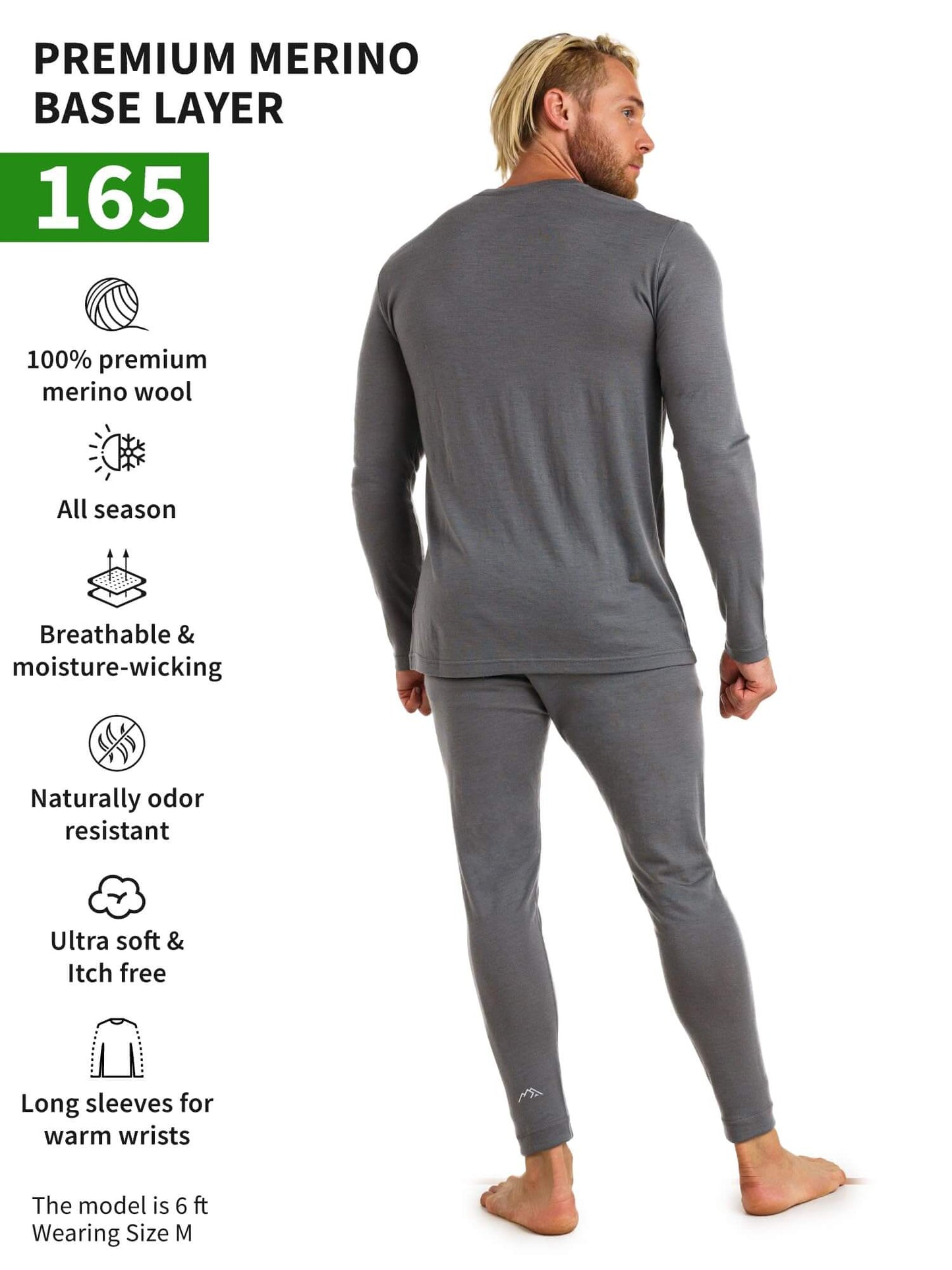 Image of Merino.tech Merino Wool Base Layer Mens Set - Thermal Underwear, a Men's Base Layer Set available for $123.24 Buy now and save at Adventure Travel Gear