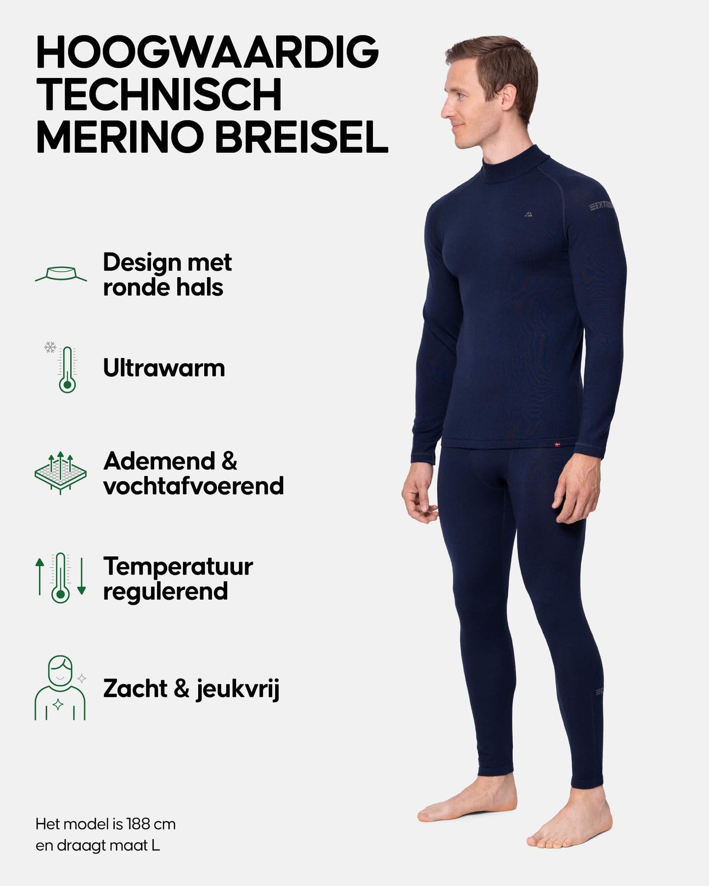 Image of DANISH ENDURANCE Men's Merino Thermal Underwear Set for Extreme Cold, a Men's Base Layer Set available for $202.93 Buy now and save at Adventure Travel Gear